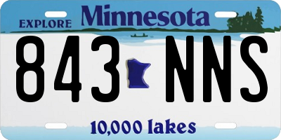 MN license plate 843NNS