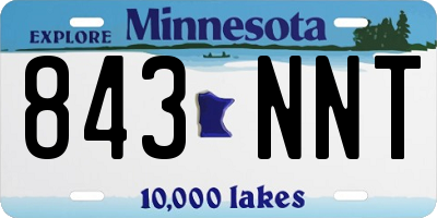 MN license plate 843NNT