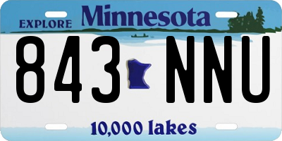 MN license plate 843NNU