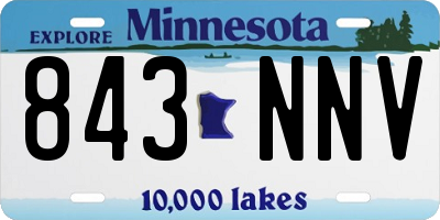 MN license plate 843NNV