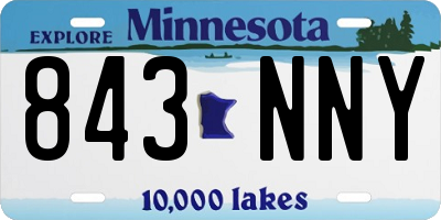 MN license plate 843NNY