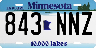 MN license plate 843NNZ