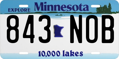 MN license plate 843NOB