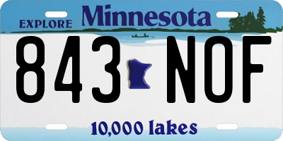 MN license plate 843NOF