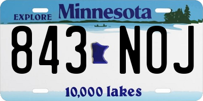 MN license plate 843NOJ