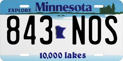 MN license plate 843NOS