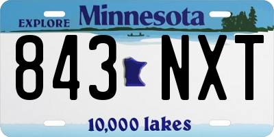 MN license plate 843NXT