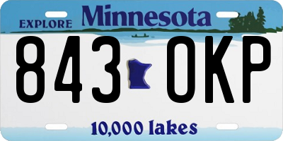 MN license plate 843OKP