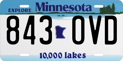MN license plate 843OVD