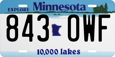 MN license plate 843OWF