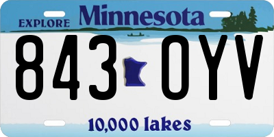 MN license plate 843OYV