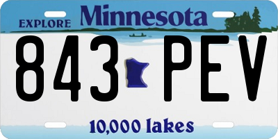 MN license plate 843PEV