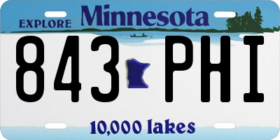 MN license plate 843PHI
