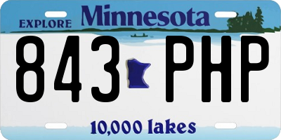 MN license plate 843PHP