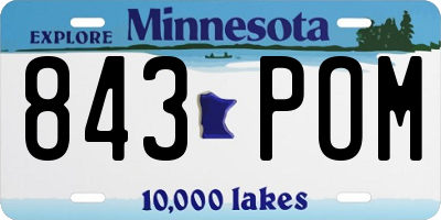 MN license plate 843POM