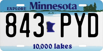 MN license plate 843PYD