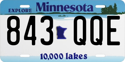 MN license plate 843QQE