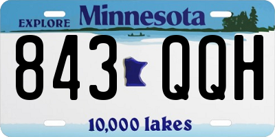 MN license plate 843QQH