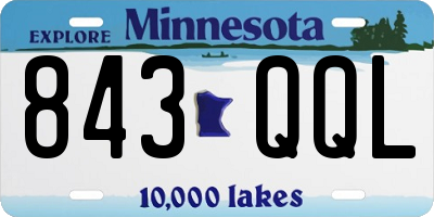 MN license plate 843QQL