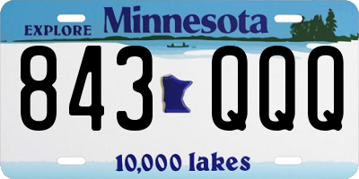 MN license plate 843QQQ