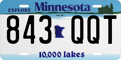 MN license plate 843QQT