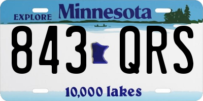 MN license plate 843QRS