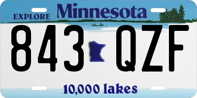 MN license plate 843QZF