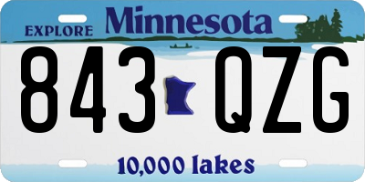 MN license plate 843QZG