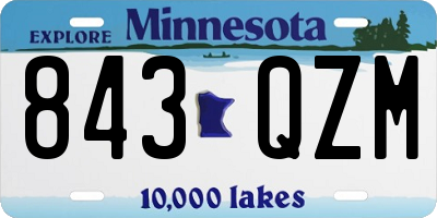 MN license plate 843QZM