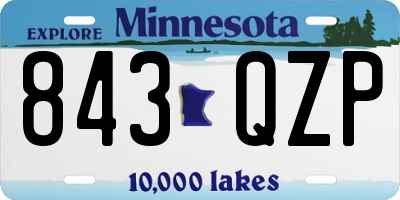 MN license plate 843QZP