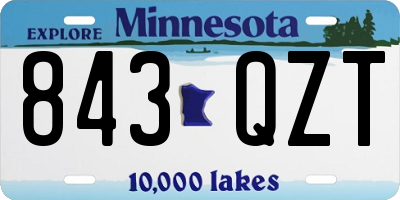 MN license plate 843QZT