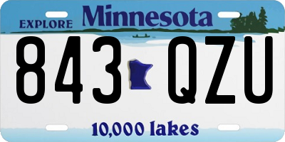 MN license plate 843QZU