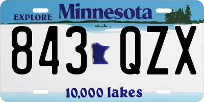 MN license plate 843QZX