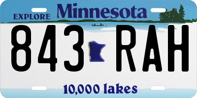 MN license plate 843RAH