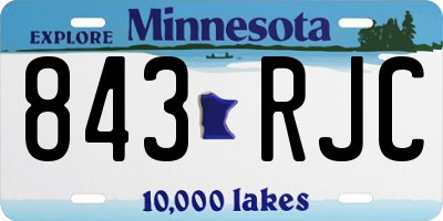 MN license plate 843RJC