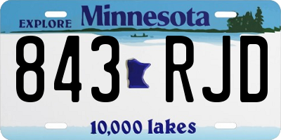 MN license plate 843RJD