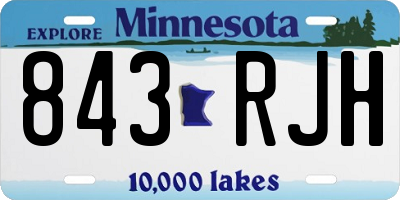 MN license plate 843RJH