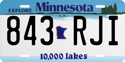 MN license plate 843RJI