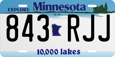 MN license plate 843RJJ