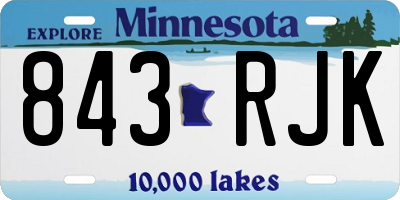 MN license plate 843RJK