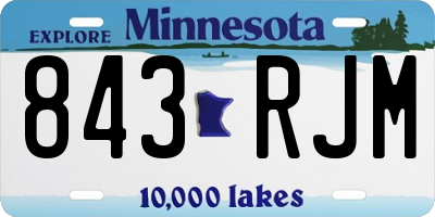 MN license plate 843RJM