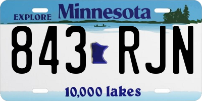 MN license plate 843RJN