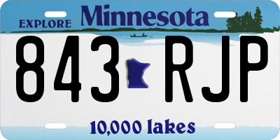 MN license plate 843RJP