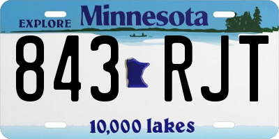 MN license plate 843RJT