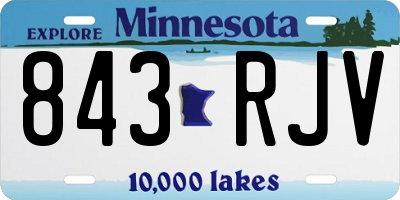 MN license plate 843RJV