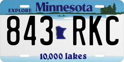 MN license plate 843RKC