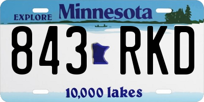 MN license plate 843RKD