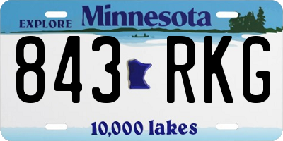 MN license plate 843RKG