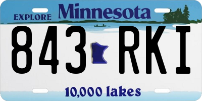 MN license plate 843RKI