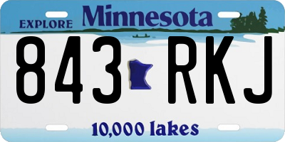 MN license plate 843RKJ
